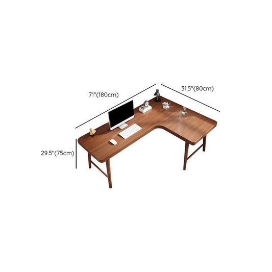 Bureau de bureau contemporain Pine Wood L Wriking Bureau pour le bureau