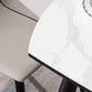 Simplicity Round Dining Room Table Sintered Stone Table with 4 Black Legs Clearhalo ' dining_table' 'Dining Tables & Seating' 'Dining Tables' 'furn' 'furn_dining_table' 'Furniture' 'furniture_dining_table' 'Kitchen & Dining Furniture' 'kitchen&dining_furn' 'kitchen' 'kitchen_dining_table' 1200x1200_301c85f7-f85a-4fe1-afa7-3f05fce8bab7
