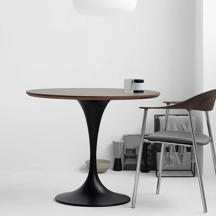 Modern Style Round Table Wooden Dining Table with Pedestal Base for Kitchen Clearhalo 'Bar Furniture' 'Bar Tables' 'bar_tables' 'Dining Tables & Seating' 'Dining Tables' 'dining_table' 'furn' 'furn_bar_tables' 'Furniture' 'furniture_dining_table' 'Kitchen & Dining Furniture' 'kitchen' 'kitchen_dining_table' 1200x1200_301d2e41-9049-4518-865f-b417595770d8