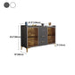 Moderner technischer Holz -Sideboard 35,4 "H Buffet Server mit Glastüren