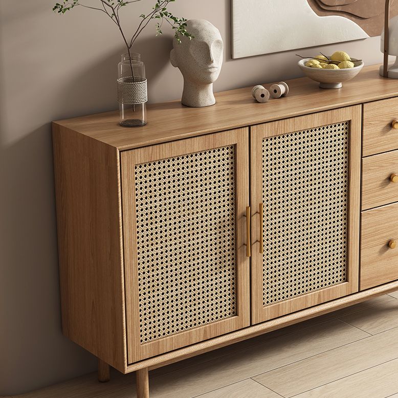 Moderne 3-lads dressoir Pine vaste houten buffetstandaard met 2 deuren