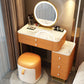 Stone Top Vanity with Storage Drawers Makeup Vanity Desk with Stool and Mirror