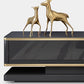 Luxurious 3-Drawer TV Stand Console 16.54-Inch H Glass TV Console Clearhalo 'furn' 'furn_tv_stands_entertainment_centers' 'Furniture' 'Living Room Furniture' 'TV Stands & Entertainment Centers' 'TV Stands & Media Storage Furniture' 'tv_stands_entertainment_centers' 1200x1200_301f5482-be6f-4be3-acc8-d540aa3db210
