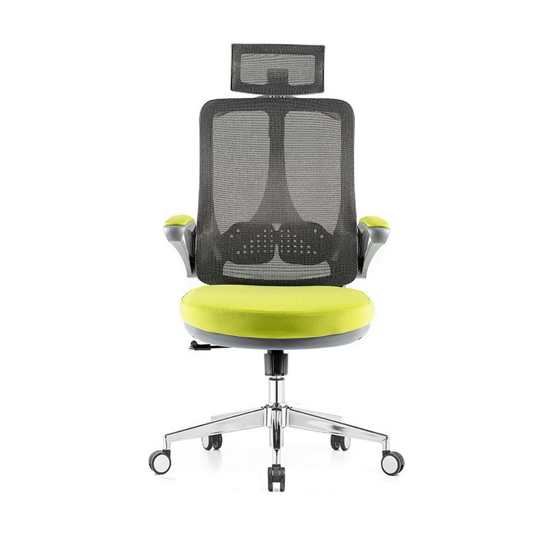 Flip-Up Armrest Office Chair Microfiber Desk High Back Chair Swivel Ergonomic Clearhalo 'furn' 'furn_office_chair' 'Furniture' 'Office Chairs' 'Office Furniture' 'office_chair' 1200x1200_301f8ecf-7ecb-419b-87c9-91a93642a647