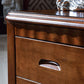 Armoire de chevet de nuit inférieure traditionnelle en bois massif avec tiroirs pour chambre à coucher