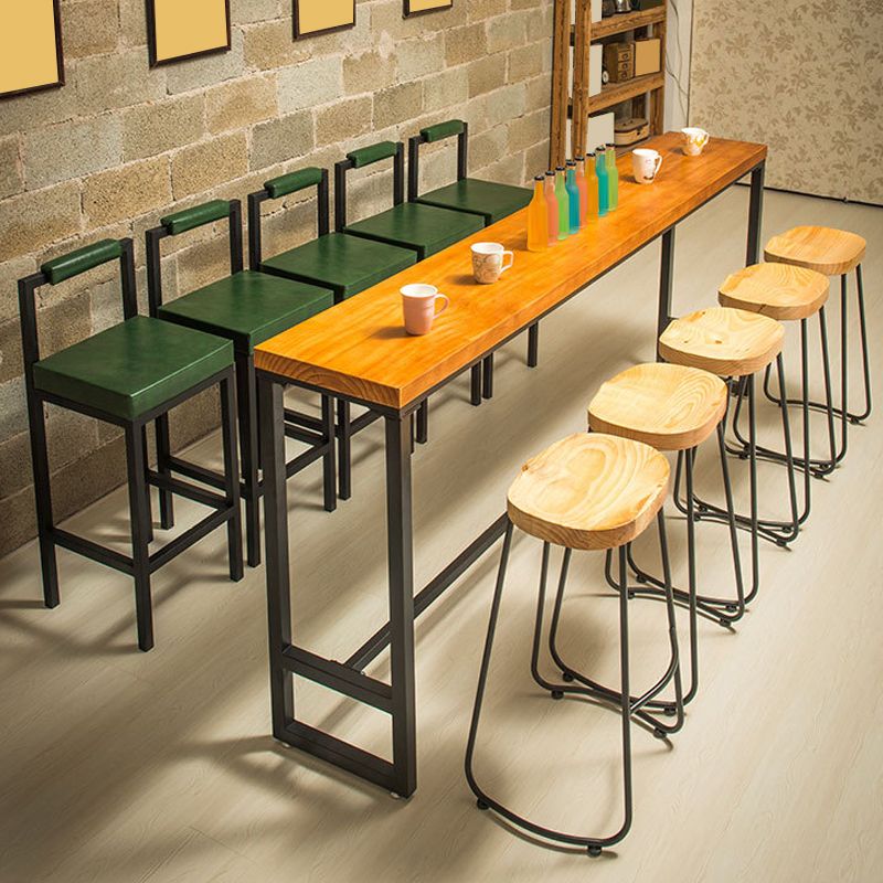Industrial Bar Table Solid Wood Bar Height Rectangle Pub Table for Breakroom Clearhalo 'Bar Furniture' 'Bar Tables' 'bar_tables' 'furn' 'furn_bar_tables' 'Furniture' 'Kitchen & Dining Furniture' 1200x1200_3023c6ee-1f79-4b8e-aad6-3345913d6ae5