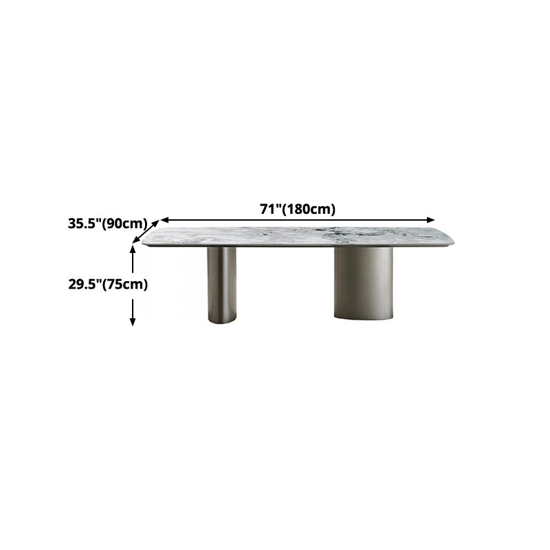 Metal Traditional Luxury Rectangular Table Sintered Stone Top Table for Dining Room Clearhalo ' dining_table' 'Dining Tables & Seating' 'Dining Tables' 'furn' 'furn_dining_table' 'Furniture' 'furniture_dining_table' 'Kitchen & Dining Furniture' 'kitchen&dining_furn' 'kitchen' 'kitchen_dining_table' 1200x1200_3025fd89-a9d7-4685-9f52-0feb0e7f6ee8