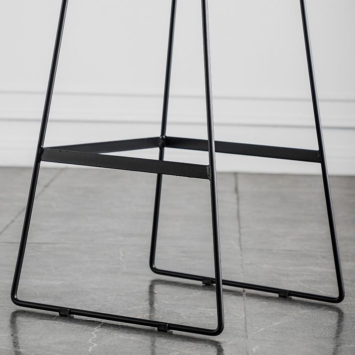 Scandinavian Low Back Home Stool Matte Finish Upholstered Barstool Clearhalo 'Bar Furniture' 'Bar Stools' 'bar_stools' 'furn' 'furn_bar_stools' 'Furniture' 'furniture_bar_stools' 'Kitchen & Dining Furniture' 1200x1200_30284597-7792-4a40-93d5-66990d924675