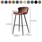 Modern Style Bar Stool Metal Base Barstools with Faux Leather Seat for Kitchen Clearhalo 'Bar Furniture' 'Bar Stools' 'bar_stools' 'furn' 'furn_bar_stools' 'furniture_bar_stools' 'Kitchen & Dining Furniture' 'kitchen&dining_furn' 'kitchen' 'kitchen_furn' Furniture' 1200x1200_30287961-44aa-41ab-b455-24615cdbb728