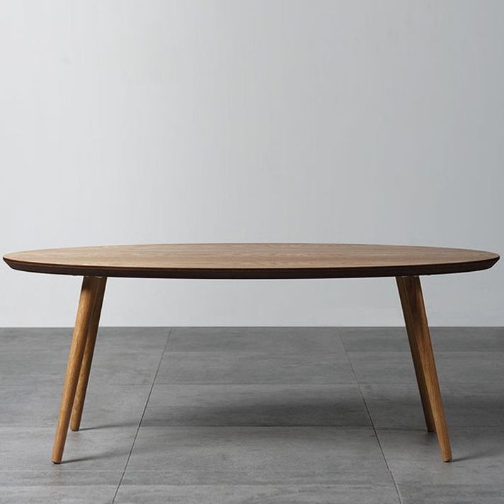 29 "H zeitgenössischer Büroschreibtisch Oval natürlicher Massivholz Schreibtisch Schreibtisch