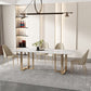 Glam Sintered Stone White Dining Table Rectangle Kitchen Dining Table for Kitchen Clearhalo ' dining_table' 'Dining Tables & Seating' 'Dining Tables' 'furn' 'furn_dining_table' 'Furniture' 'furniture_dining_table' 'Kitchen & Dining Furniture' 'kitchen&dining_furn' 'kitchen' 'kitchen_dining_table' 1200x1200_302bfcfd-5d44-44ce-8a11-fa1ceb157c05