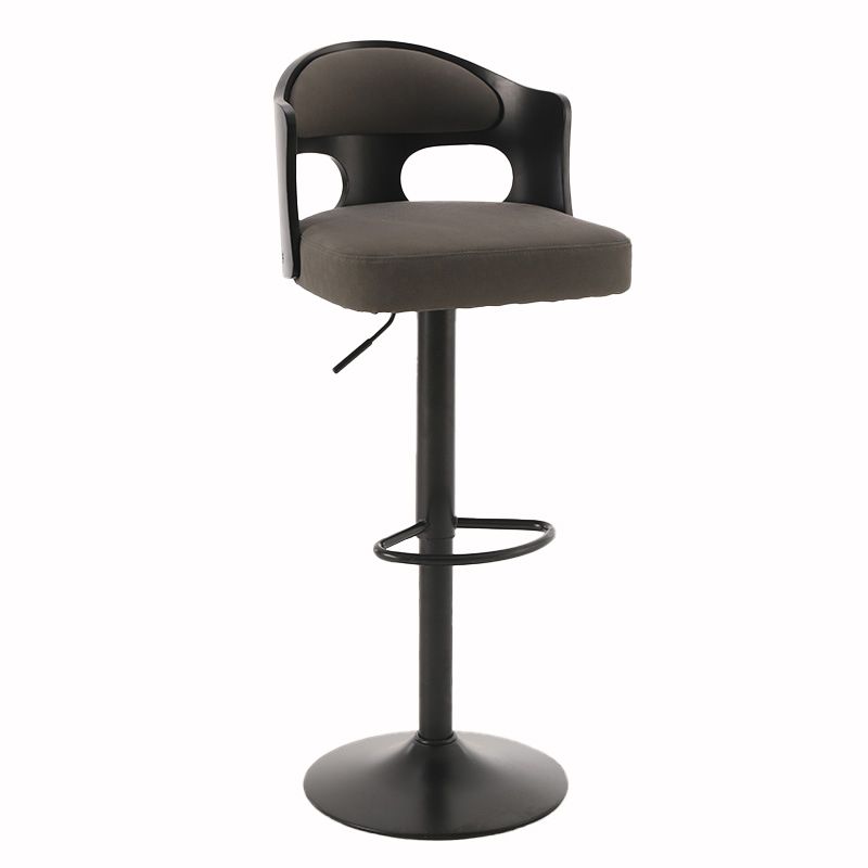 Contemporary Metal Barstool Faux Leather Counter Stool With Chrome Base Clearhalo 'Bar Furniture' 'Bar Stools' 'bar_stools' 'furn' 'furn_bar_stools' 'Furniture' 'Kitchen & Dining Furniture' 1200x1200_302d3725-034d-43c5-8aee-70f52c148bab
