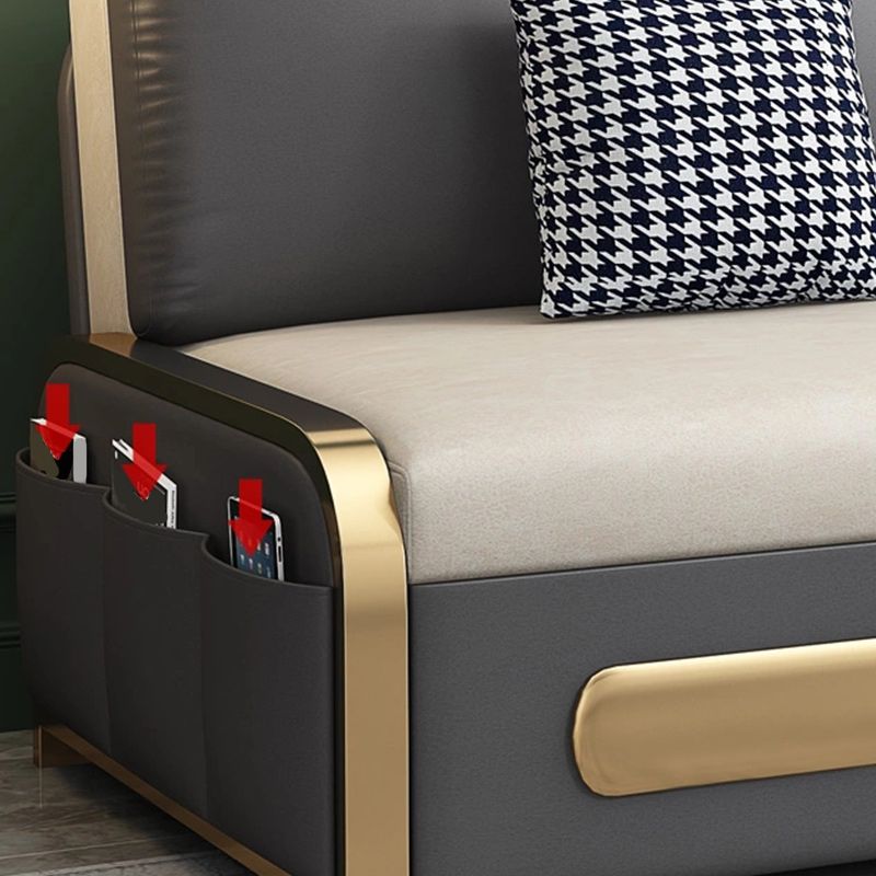 Pillow Back Sofa Futon Pillow Included Futon Sofa Bed with Storage Clearhalo 'furn' 'furn_futons' 'Furniture' 'Futons & Daybeds' 'Futons' 'Living Room Furniture' 1200x1200_302d8249-3fcd-4519-9f6f-8bca4d936e22