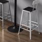 Modern Style Counter Stool Square Low Back Bar Stool for Indoor