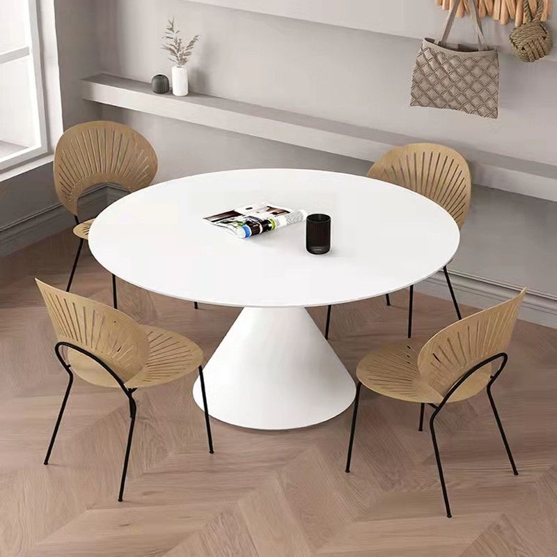 Modern Stone Pedestal Dining Table Matte Finish Round Table for Kitchen Clearhalo 'Dining Tables & Seating' 'Dining Tables' 'dining_table' 'furn' 'furn_dining_table' 'Furniture' 'furniture_dining_table' 'Kitchen & Dining Furniture' 'kitchen' 'kitchen_dining_table' 1200x1200_302f7be8-521a-471e-a773-16002d183666