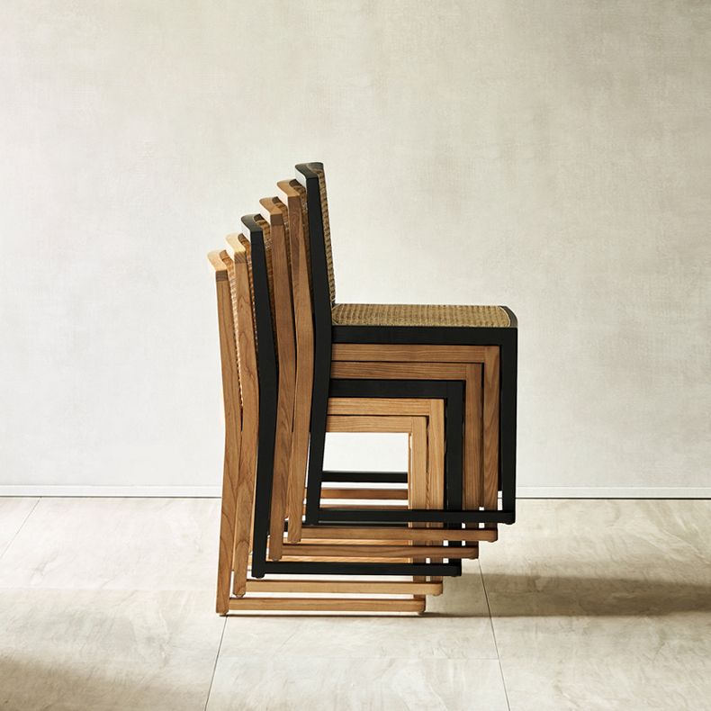 Traditional Style Dining Chair Solid Wood Stackable Side Chair for Home Clearhalo 'Dining Chairs' 'Dining Tables & Seating' 'dining_chair' 'furn' 'furn_dining_chair' 'Furniture' 'Kitchen & Dining Furniture' 1200x1200_30316988-7b67-4063-ba5f-13fe799987d9