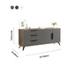 Console TV in legno contemporanea da 16 "D Wooden Console chiusa TV stand con 3-cassetto