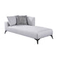Nordic Style Chaise Solid Color Chaise Lounge Chair with Recessed Arms
