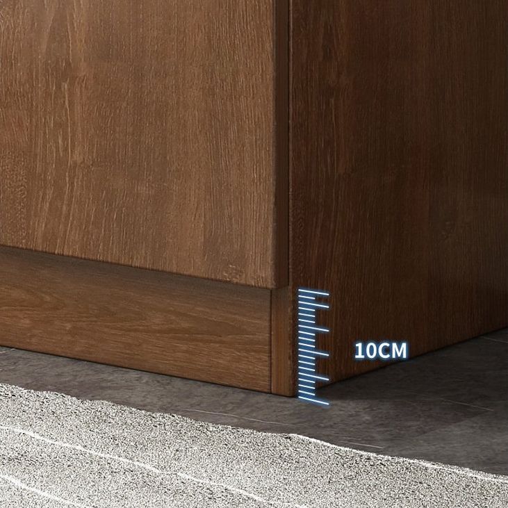 Glass Door Artificial Wood Sideboard Modern Server Cabinet with Storage for Dining Room Clearhalo 'buffet_sideboard' 'Buffets & Sideboards' 'furn' 'furn_buffet_sideboard' 'Furniture' 'Kitchen & Dining Furniture' 1200x1200_3038971e-612c-4c1c-8a1f-918bc3e7de17