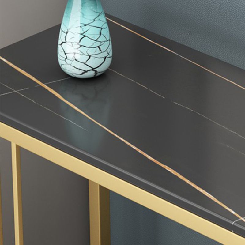 Metal Frame End Table 2-Tier Stone Top Accent Side Table with Shelf Clearhalo 'Coffee & Accent Tables' 'End & Side Tables' 'end_side_tables' 'furn' 'furn_end_side_tables' 'Furniture' 'Living Room Furniture' 1200x1200_3038cdfe-dd6a-4064-9a90-2b2795d0b5a7