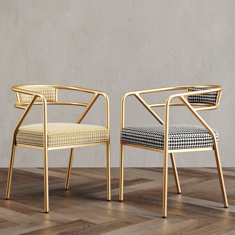 Glam Style Indoor Arm Chair Open Back 21.65" Wide Dining Chair Clearhalo 'Dining Chairs' 'Dining Tables & Seating' 'dining_chair' 'furn' 'furn_dining_chair' 'Furniture' 'furniture_dining_chair' 'Kitchen & Dining Furniture' 1200x1200_303ad5d2-a687-41df-8c80-5d3867ff1611