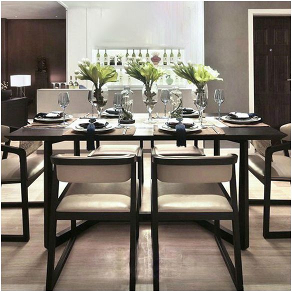 Rectangle Black Industrial Dining Table Pine Solid Wood Table with Trestle Base Clearhalo ' dining_table' 'Dining Tables & Seating' 'Dining Tables' 'Furniture' 'furniture_dining_table' 'Kitchen & Dining Furniture' 'kitchen&dining_furn' 'kitchen' 'kitchen_dining_table' 1200x1200_303bc7db-1c5d-4636-b209-893b85fecb4b