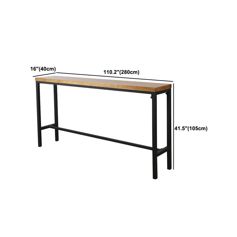 Industrial 1/4/6 Pieces Bar Table Set Rectangle Pine Wood Counter Table with High Stools Clearhalo 'Bar Furniture' 'furn' 'furn_home_bar_bar_sets' 'Furniture' 'Home Bars & Bar Sets' 'home_bar_bar_sets' 'Kitchen & Dining Furniture' 1200x1200_303bdaa2-5711-4ce7-bdb3-7ee413be774f