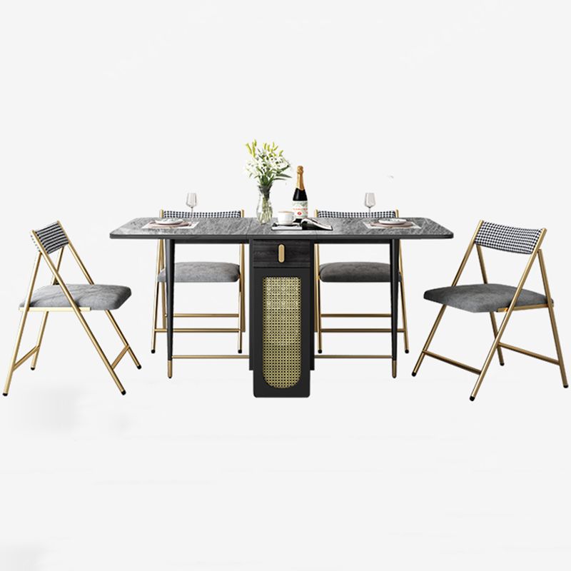 59'' Sintered Stone Top Dining Table Foldable Rectangle Table with Trestle Base Clearhalo ' dining_table' 'Dining Tables & Seating' 'Dining Tables' 'furn' 'furn_dining_table' 'Furniture' 'furniture_dining_table' 'Kitchen & Dining Furniture' 'kitchen&dining_furn' 'kitchen' 'kitchen_dining_table' 1200x1200_303bef8e-7163-4bb1-9381-da26dc6bbe8d
