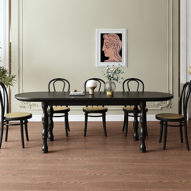 Modern Simple Dining Table Solid Wood Base Dinner Table for Living Room Clearhalo 'Dining Tables & Seating' 'Dining Tables' 'dining_table' 'furn' 'furn_dining_table' 'Furniture' 'Kitchen & Dining Furniture' 1200x1200_303cc5c7-55f8-42f9-b1c9-cf299e0a501d
