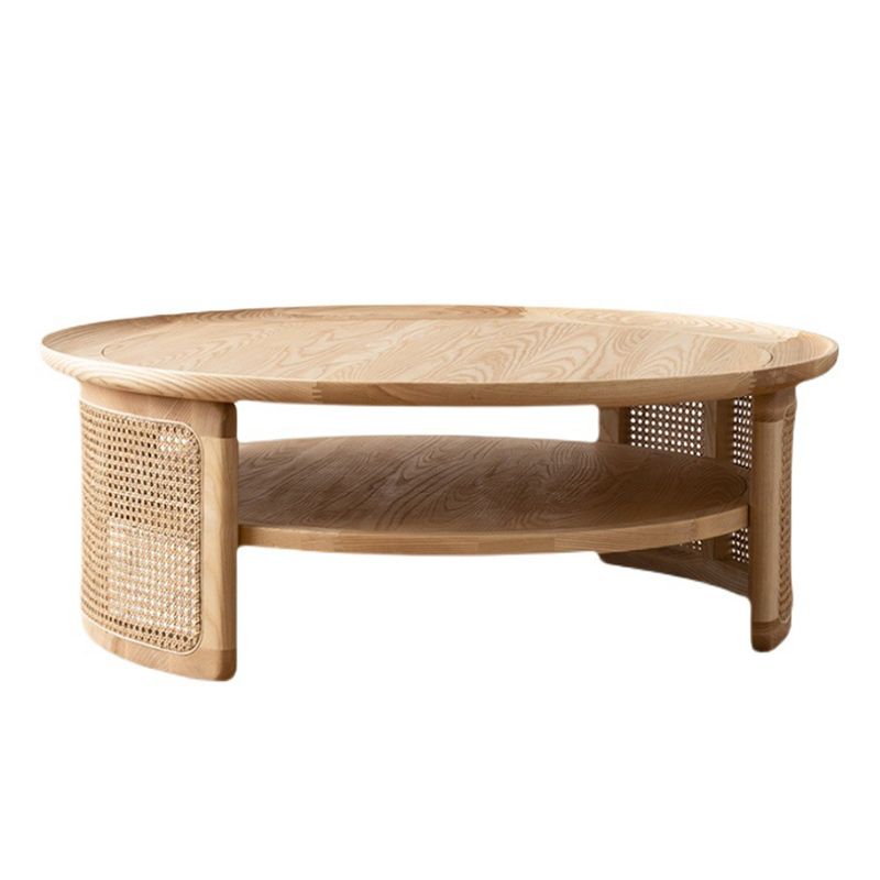 15"H Contemporary Cocktail Table Round Solid Wood Single Coffee Table Clearhalo 'Coffee & Accent Tables' 'Coffee Tables' 'coffee_tables' 'furn' 'furn_coffee_tables' 'Furniture' 'Living Room Furniture' 1200x1200_303dee2c-b69e-4463-b4c9-e144abec9a2c