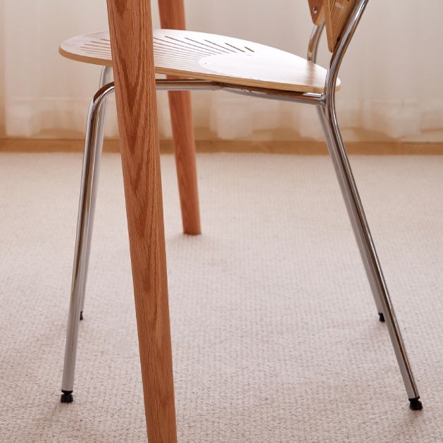 Modern Style Wooden Dining Chairs Open Back Dining Side Chairs with Metal Legs Clearhalo ' kitchen&dining_furn' 'Dining Chairs' 'Dining Tables & Seating' 'dining_chair' 'furn' 'furn_dining_chair' 'Furniture' 'furniture_dining_chair' 'Kitchen & Dining Furniture' 'kitchen' 1200x1200_303e13e1-7773-4a06-804b-6309dfa26395
