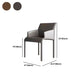Matte Finish Solid Back Chair Faux Leather Modern Dining Chair