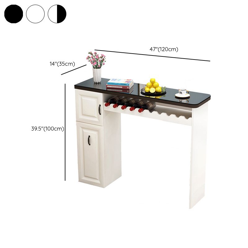 Table de salle à manger de bar contemporaine Table de comptoir rectangulaire d'intérieur