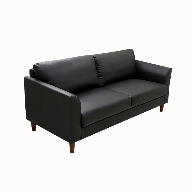 Modern 4 Wood Legs Standard Sofa Faux Leather Flared Arm Sofa Clearhalo 'furn' 'furn_sofas' 'Furniture' 'furniture_sofas' 'kitchen' 'kitchen_sofas' 'Living Room Furniture' 'Sofa' 'sofas' 1200x1200_303faedb-4b67-448e-948f-23cf1b7d550d