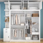 Hedendaagse stijl Garderobe Armoire wit ontworpen houten garderobe met lade