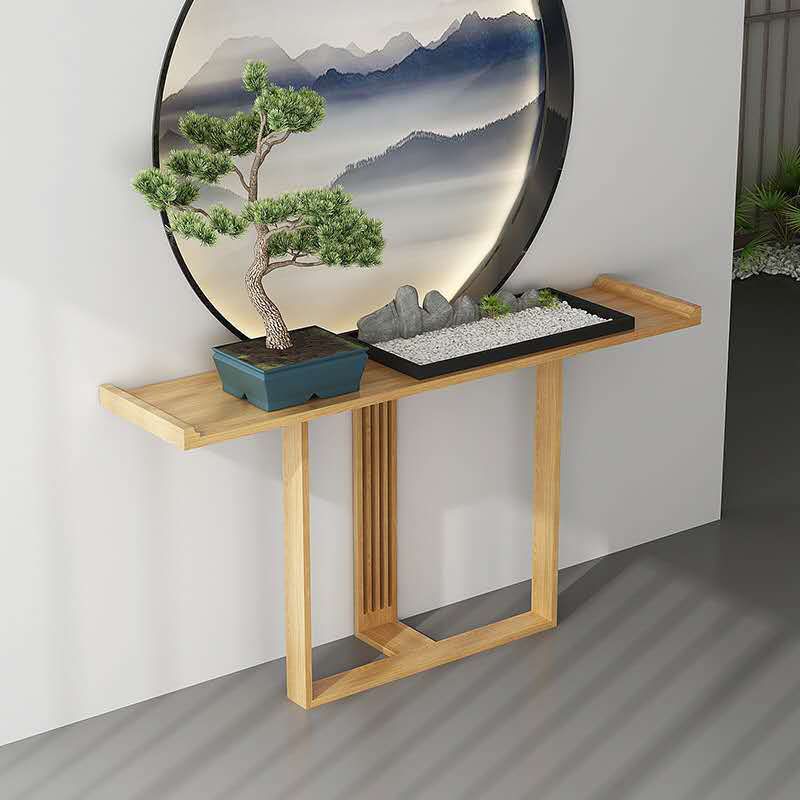 31.5-inch Tall Console Table Solid Wood 1-shelf Accent Table for Hall