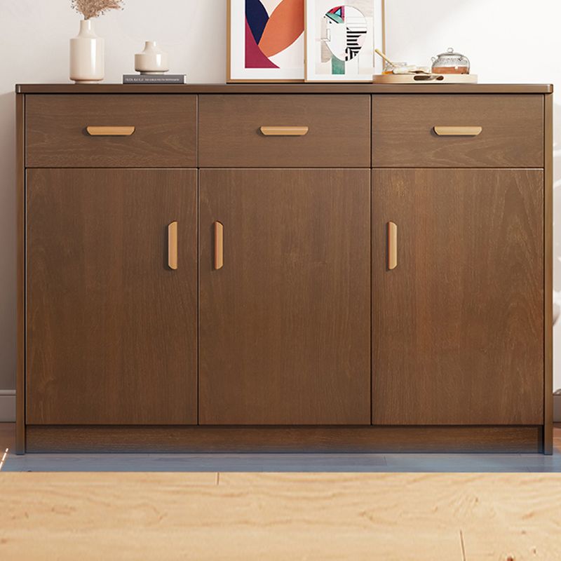 Server di pranzo in stile contemporaneo marrone server ingegnerizzato con porte