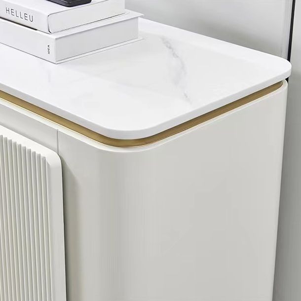 Glam Side Board Faux Marble Sideboard Table with Doors for Dining Room Clearhalo 'buffet_sideboard' 'Buffets & Sideboards' 'furn' 'furn_buffet_sideboard' 'Furniture' 'Kitchen & Dining Furniture' 1200x1200_30403d1a-dd0e-47a8-9b02-51af670a38e9