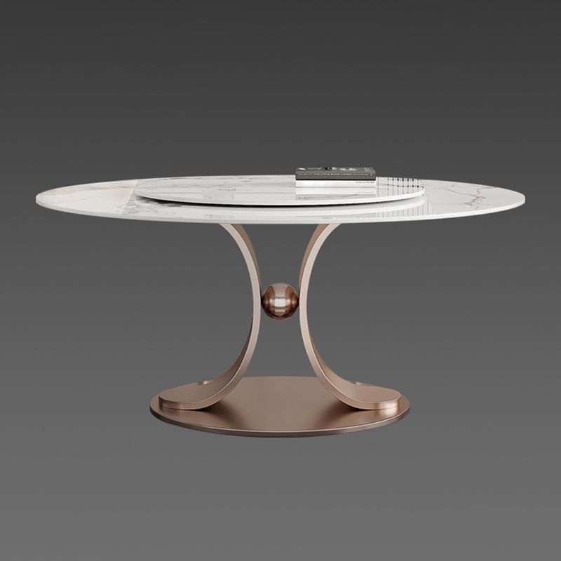 Mesa de comedor de pedestal de la base de rosas