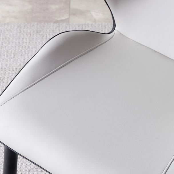 Contemporary Kitchen Dining Side Chair Wingback Parsons Chair with Carbon Steel Legs Clearhalo ' kitchen&dining_furn' 'Dining Chairs' 'Dining Tables & Seating' 'dining_chair' 'furn' 'furn_dining_chair' 'Furniture' 'furniture_dining_chair' 'Kitchen & Dining Furniture' 'kitchen' 1200x1200_3041471a-ff2c-4ace-bf8f-a42ee00f6f80