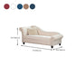 Chaise longue moderna da salotto con braccioli arrotolati e imbottita