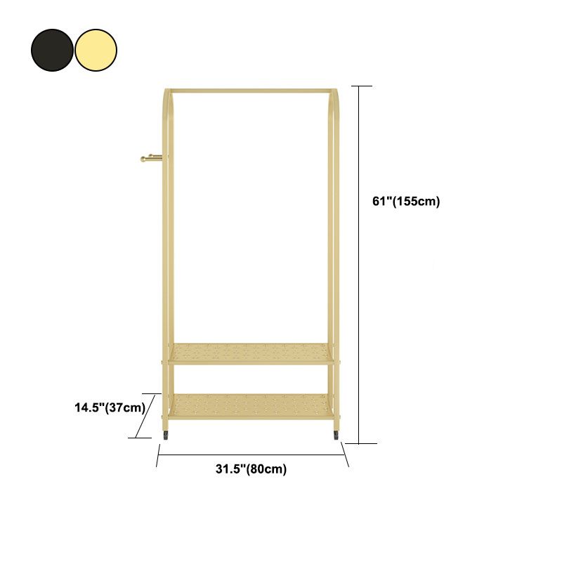 Kit d'entrée en métal moderne avec étagères de rangement à crochets