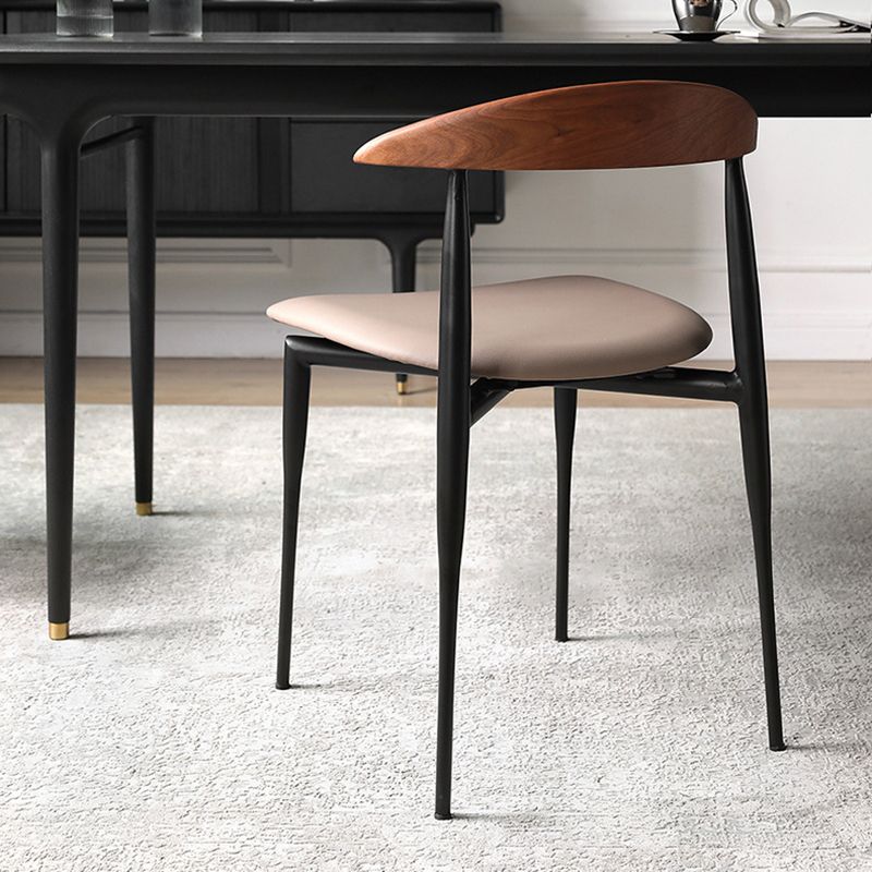 Seitstuhl für industriellen Stil offener Stapel -Esszimmerstuhl offener Rücken