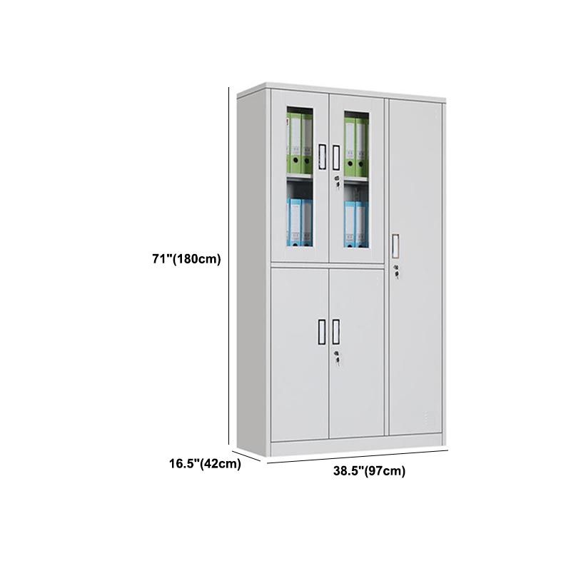 White Steel Wardrobe Cabinet Contemporary Hinged Wardrobe Armoire