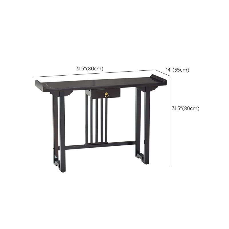 Rectangle Contemporary Console Table Dark Brown Wood Console Sofa Table