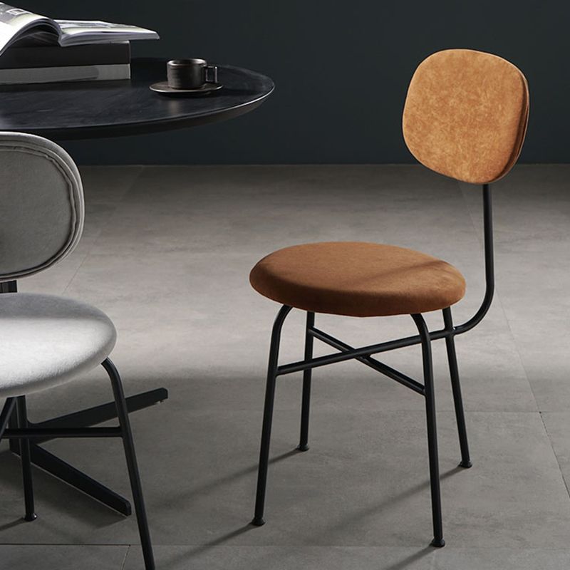 Contemporary Style Dining Chair Dining Armless Side Chair with Metal Legs Clearhalo ' kitchen&dining_furn' 'Dining Chairs' 'Dining Tables & Seating' 'dining_chair' 'furn' 'furn_dining_chair' 'Furniture' 'furniture_dining_chair' 'Kitchen & Dining Furniture' 'kitchen' 1200x1200_3046e6bf-f912-4b19-8dbe-de7d7dcd6d9a