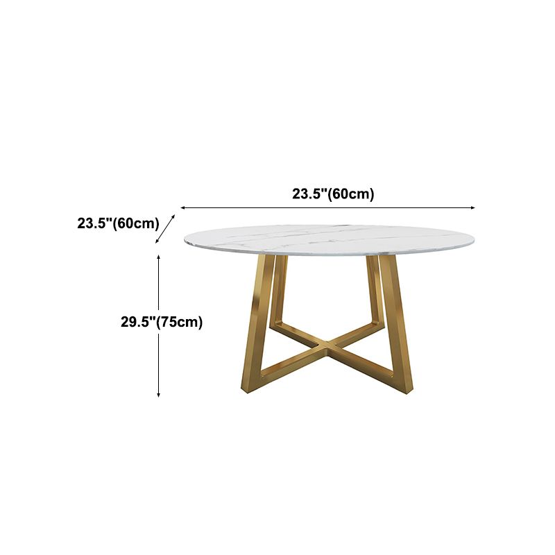 Modern Sintered Stone Dining Table Round Dinner Room Table for Dining Room Clearhalo 'Dining Tables & Seating' 'Dining Tables' 'dining_table' 'furn' 'furn_dining_table' 'Furniture' 'furniture_dining_table' 'Kitchen & Dining Furniture' 'kitchen' 'kitchen_dining_table' 1200x1200_3047c5e9-ee2a-4623-a798-5816d704af17