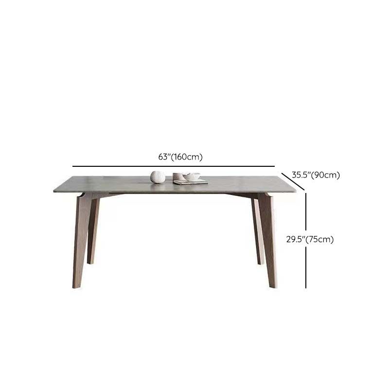 Mesa de comedor moderna de piedra sinterizada, mesa rectangular para uso doméstico
