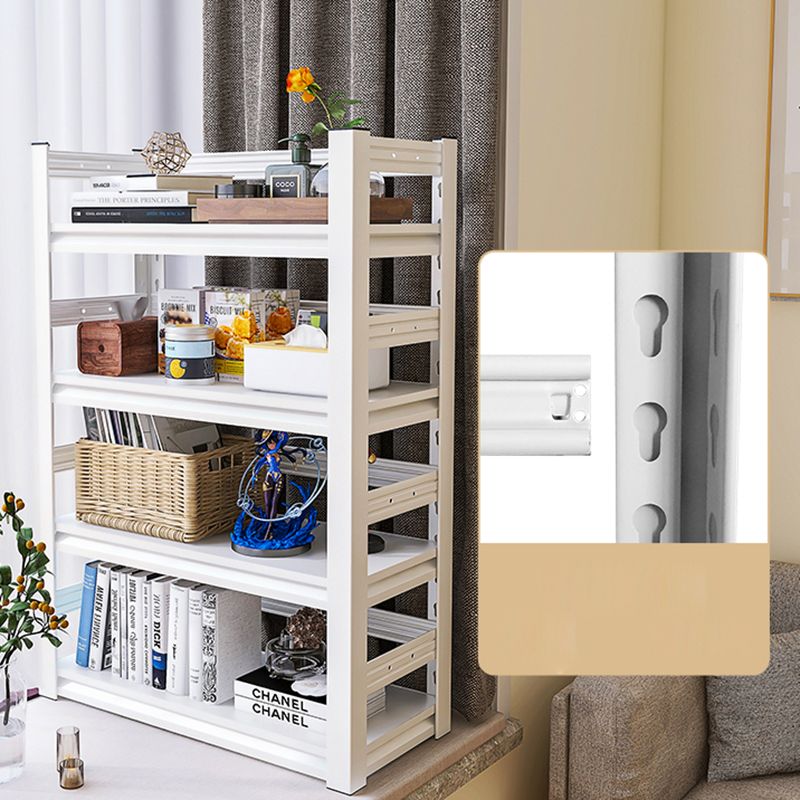 Contemporary Metal Etagere Bookshelf Open Back Home Bookcase