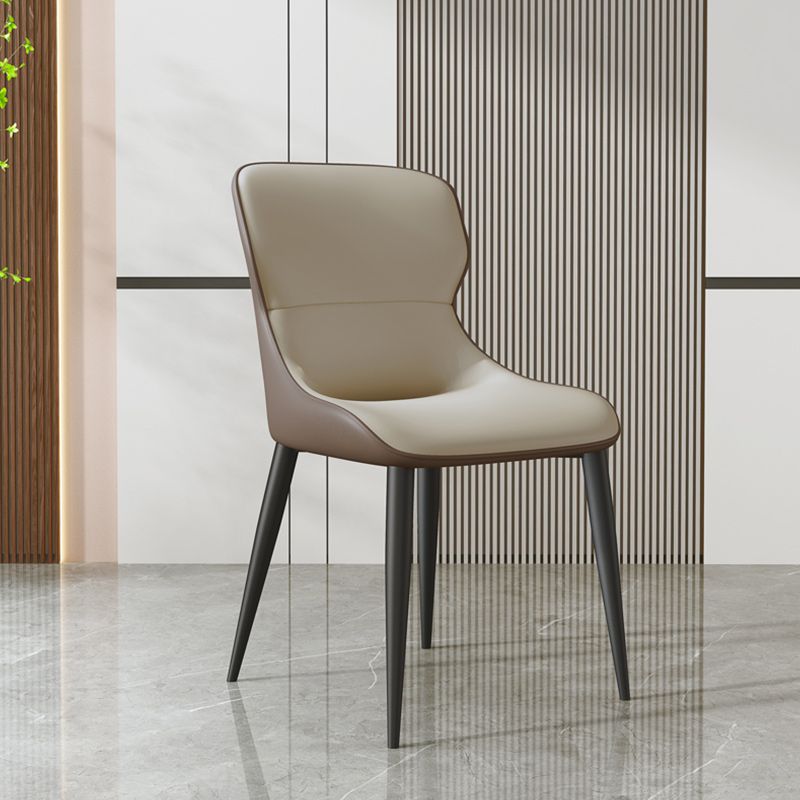 Modern Dining Room Chairs Armless Leather Dining Chairs for Home Clearhalo 'Dining Chairs' 'Dining Tables & Seating' 'dining_chair' 'furn' 'furn_dining_chair' 'Furniture' 'furniture_dining_chair' 'Kitchen & Dining Furniture' 1200x1200_3048e7c4-ff5f-4cf8-836f-c24626699e27